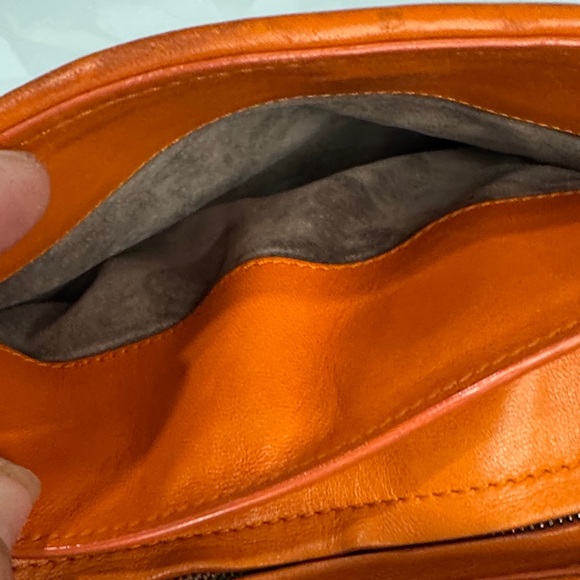 Bottega Veneta Nodini Crossbody Bag – Orange Intrecciato Leather, Suede Interior - Picture 7 of 10